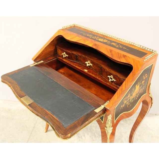 Metal 19th Century Napoleon III Writing Desk For Sale - Image 7 of 16