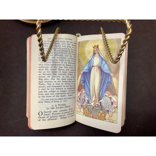Vintage Mother of Pearl Catholic Prayer Book Made in Belgium Circa 1954 For Sale - Image 12 of 16