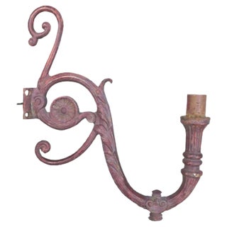Cast Iron Gründerzeit Era Wall Candle Holder, 1900s For Sale