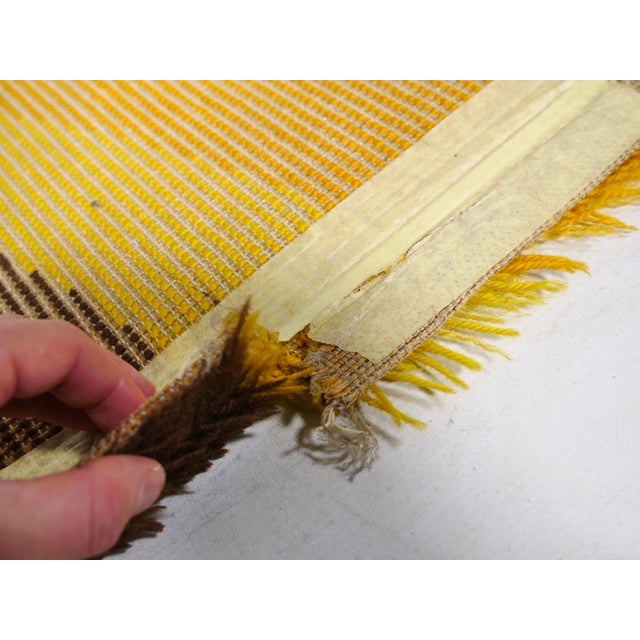 Vintage Space Age Wool Rug by Desso in Brown and Yellow, 1970s For Sale - Image 4 of 10