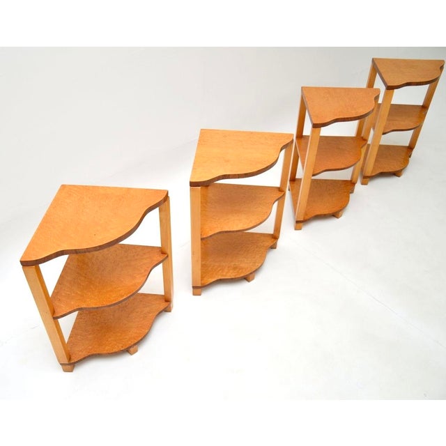 Art Deco Birds Eye Maple Nesting Tables, 1930s, Set of 5 For Sale - Image 10 of 11