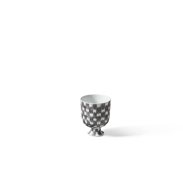 Formafantasma post scriptum cachepot scacchi neri vase for cassina black on white, the contemporary expression of design...