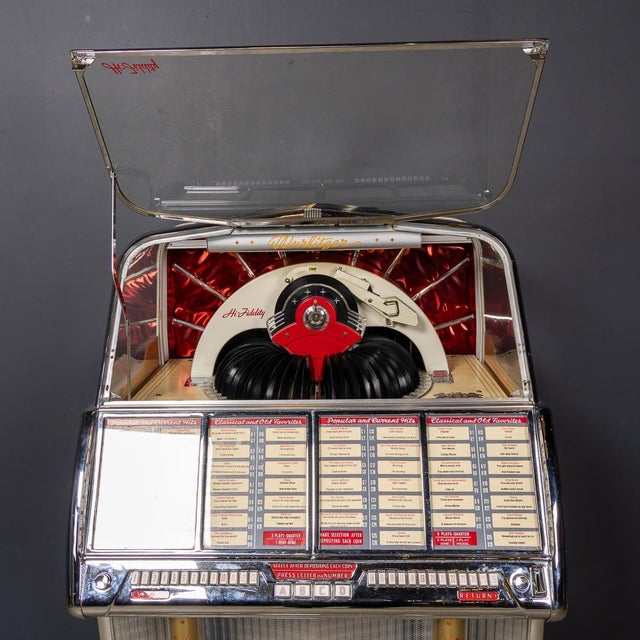 Vintage American Wurlitzer 1800 Jukebox, 1955 For Sale - Image 9 of 18