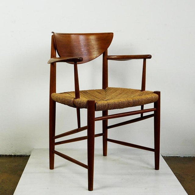 Scandinavian Modern Teak Armchair by Peter Hvidt for Soborg Mobler, 1960s For Sale - Image 3 of 14