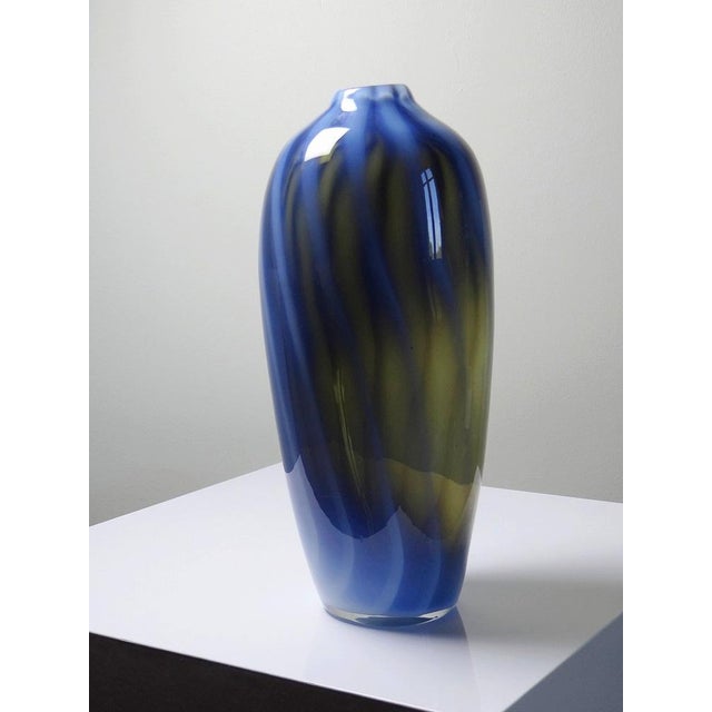 Vintage Murano Smoked Glass Vases Lined with Opaline Glass, 1980s, Set of 2 For Sale - Image 15 of 18