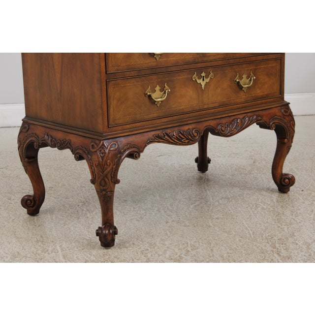 Baker Stately Homes George III Walnut Chest For Sale - Image 10 of 16