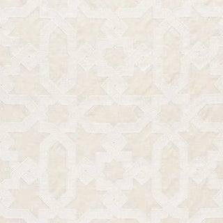 Sample - Schumacher Cordoba Embroidery Fabric in Linen For Sale