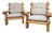 Mid-Century Brutalist French Oak Armchairs, 1920s, Set of 2 For Sale