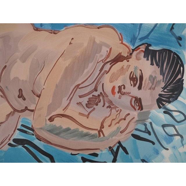 Raoul Dufy, Nude on a Blue Background, Lithograph For Sale - Image 4 of 5