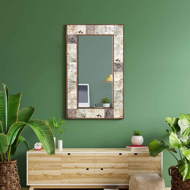Rupert Handcrafted Wood Framed Wall Mirror For Sale - Image 3 of 3