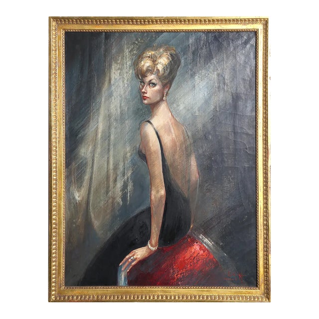Bernard Locca, Portrait of a Blonde Beauty, Painting For Sale