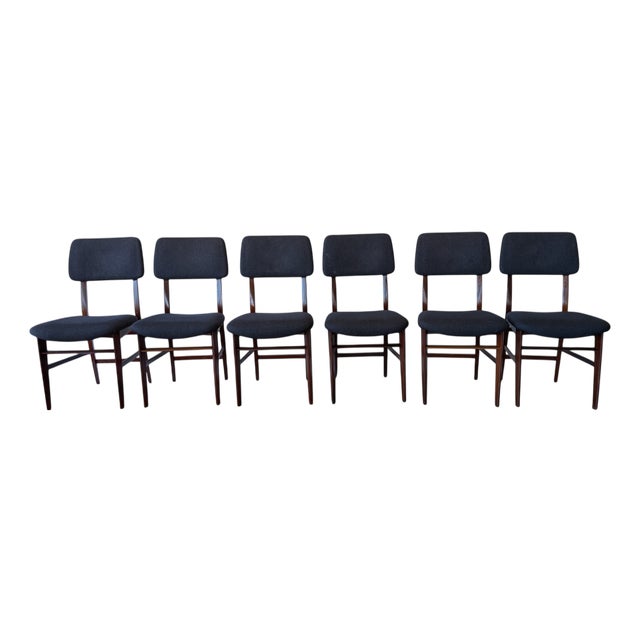 Dining Chairs attributed to Edmondo Palutari for Dassi, Italy, 1960s, Set of 6 For Sale
