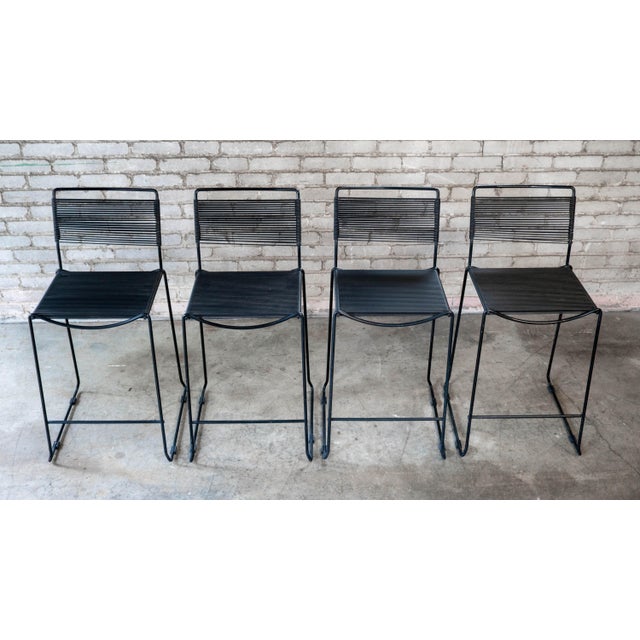 Post Modern Giandomenico Belotti Attributed 'Spaghetti' Counter Stools, C. 1980s - Set of 4 For Sale - Image 13 of 18