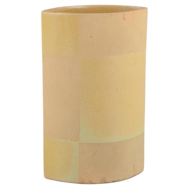 Ceramic Vase with Yellow Glaze, 1980s For Sale - Image 9 of 9