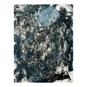 Richard Snyder, Bold Graphic Abstract Expressionist Mixed Media Painting Richard Snyder NYC Art