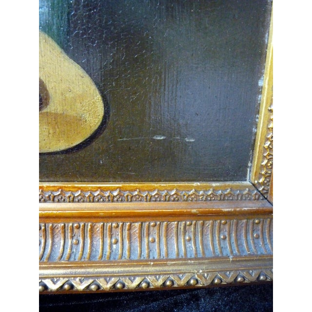 Red Antique 1830s German Biedermeier Child Portrait Oil on Board, Framed For Sale - Image 8 of 9