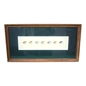 "7 Wet Trout Flies" 1997 Watercolour by Harry Spencer