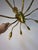 Gold Brass 10-Arm Chandelier, 1950s For Sale - Image 8 of 11