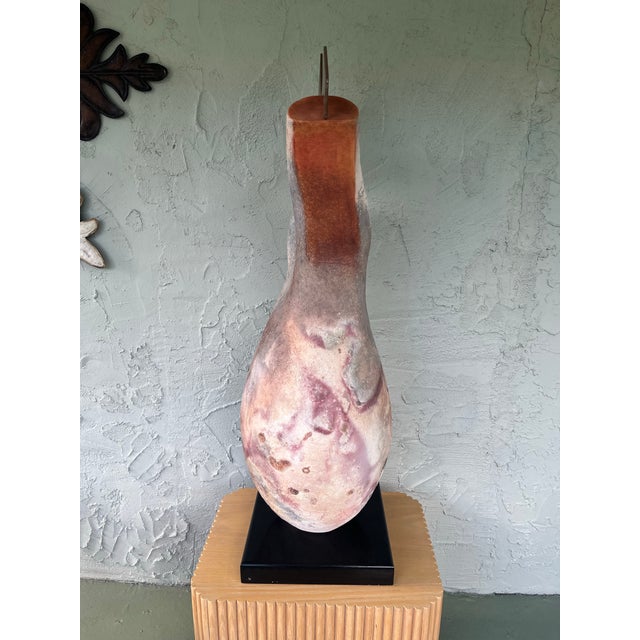 Abstract “Steel Torso” Large Abstract Female Sculpture by Tom Neugebauer, Signed & Dated 1990 For Sale - Image 3 of 12