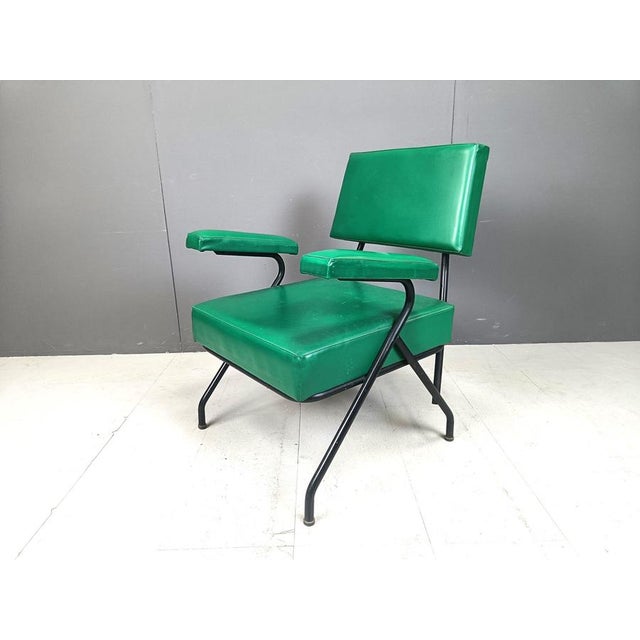 Metal Mid-Century Italian Armchair, 1950s For Sale - Image 7 of 12