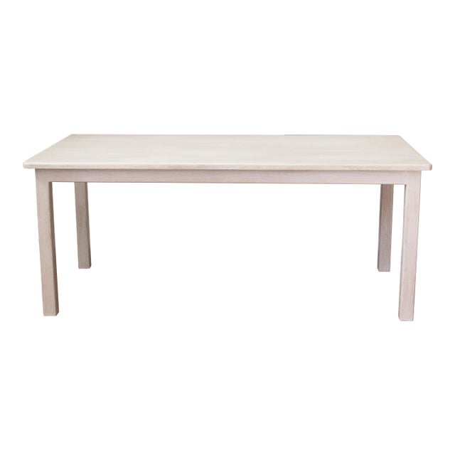 Whitewashed Transitional White Oak Coffee Table Chairish