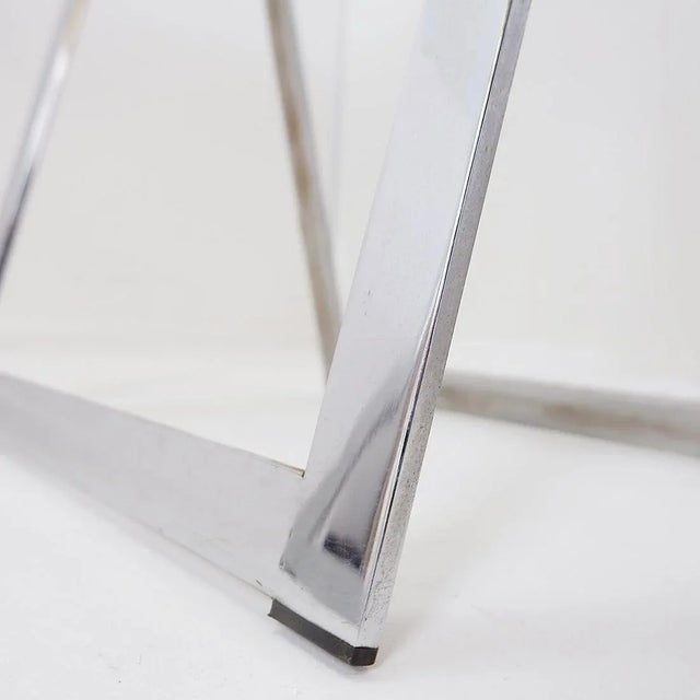 Vintage Chrome Trestle Desk, 1970s For Sale - Image 4 of 14