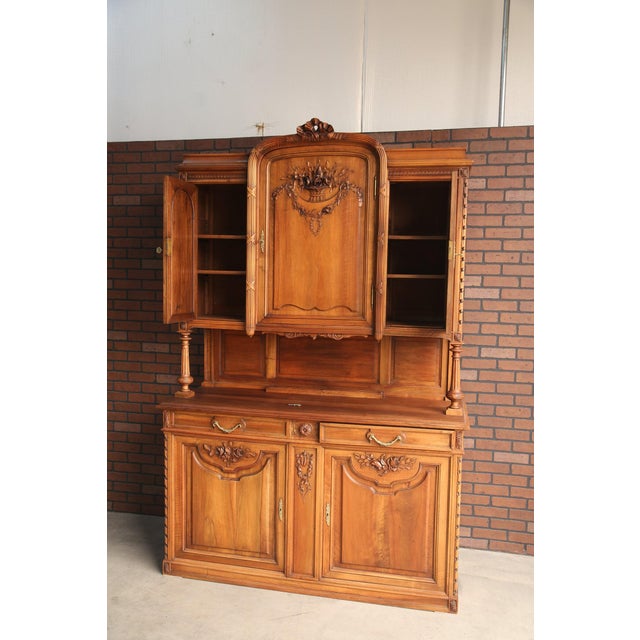 Brown Antique French Vaisselier Hutch For Sale - Image 8 of 8