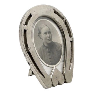 Art Nouveau Brass and Glass Frame, 1930s For Sale