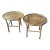 Italian Gilt Iron Faux Bamboo Round Small Cocktail Tables- a Pair For Sale