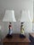 Pair of Chinese figure lamps. This is two Chinese Famille Rose Porcelain figures that have been made into beautiful lamps...