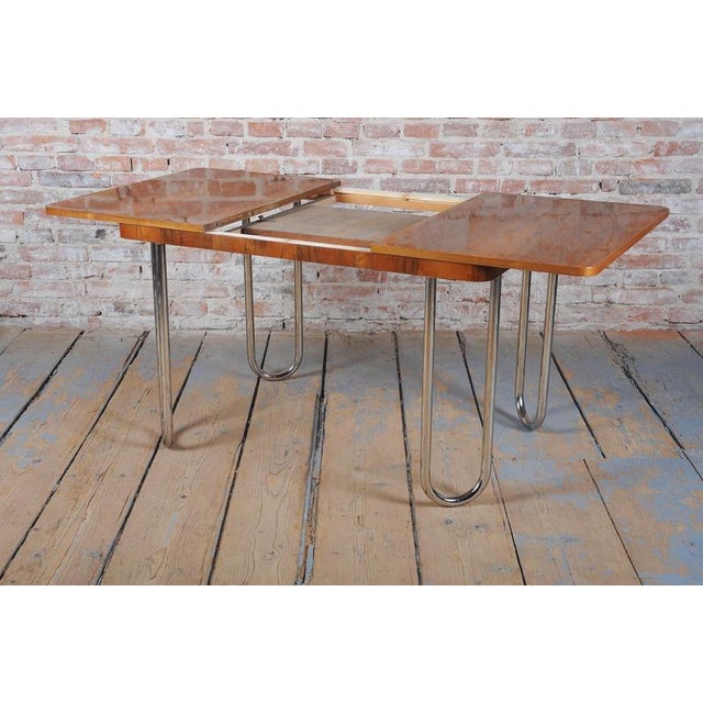 Bauhaus Oak Foling Table by J. Halabala for UP Zavody, Czech, 1930s For Sale - Image 6 of 18