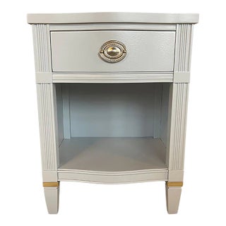 19" Finished 1 Drawer Bassett Furniture Vintage Single Nightstand For Sale