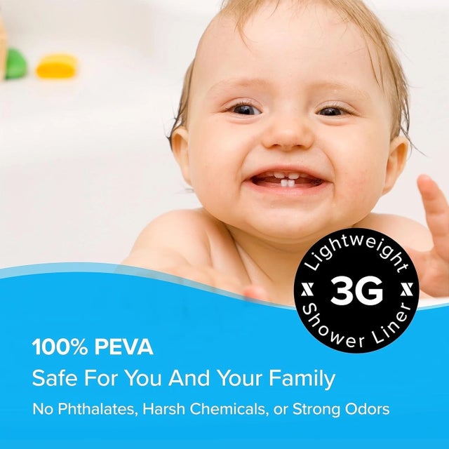 2020s Clear Mildew Resistant Lightweight Peva Shower Curtain Liner (70" X 72") For Sale - Image 5 of 6