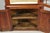 Antique Colonial Primitive Cherry Wood Glass Front Corner China Cabinet Cupboard For Sale - Image 18 of 18