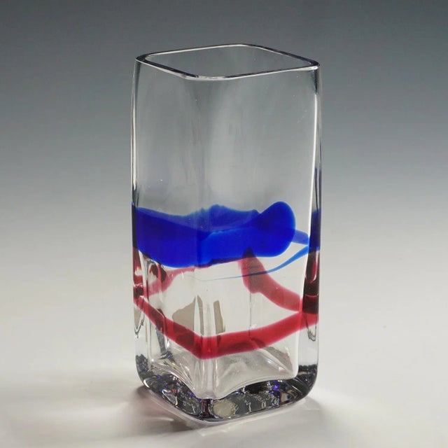 Art Glass Vases by Erick Hoeglund for Vrigstad Glassworks Ca. 1980s For Sale - Image 4 of 10