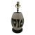 Late 20th Century Black & Ivory Geometric Chulucanas Pottery Lamp – Egg Shape Inca Style For Sale