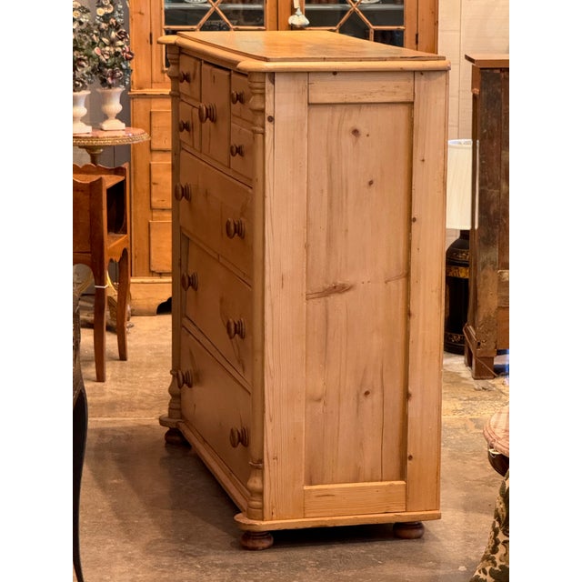 19th Century English Pine Chest of Drawers For Sale - Image 9 of 12