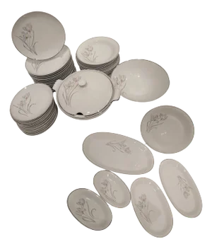 Porcelain Tableware Flowers from Eschenbach, Germany, 1950s, Set of 55