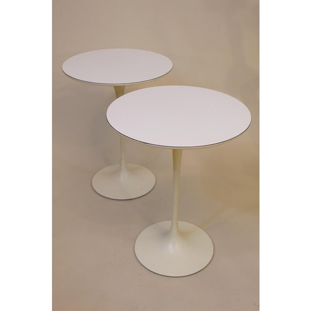 Wood Rare Matched Pair Knoll Eero Saarinen "Tulip" Atomic Space Age Modern Sculpture Tables '58 For Sale - Image 7 of 12