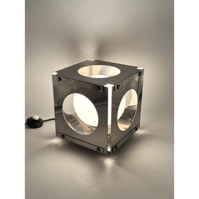 Space Age Cubic Table Lamp, Italy, 1970s For Sale - Image 9 of 14