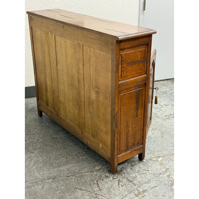 Traditional Distressed Oak Eight-Drawer Entree/Buffet For Sale - Image 12 of 12