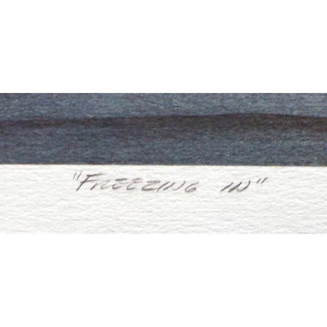 Impressionist Pete Peterson Freezing in Hand Signed Limited Ed. Fine Art Print For Sale - Image 3 of 4