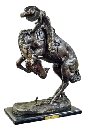 "Rattlesnake" Frederic Remington Bronze Tabletop Statue