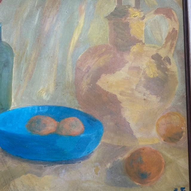 1960’s original rustic fruit bowl & pitcher still life painting. Signed. Measures 20x16 / 24.75x20.75 framed. Check out my...