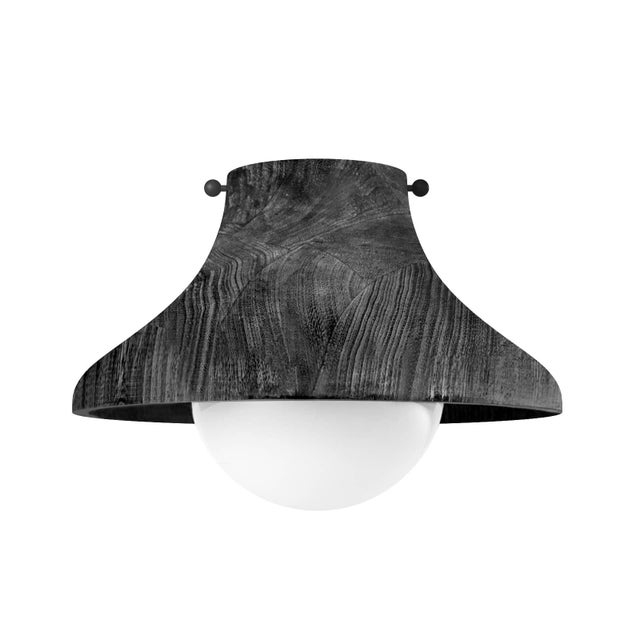 Wood Regina Andrew Surfside Wood Flush Mount, Ebony For Sale - Image 7 of 7