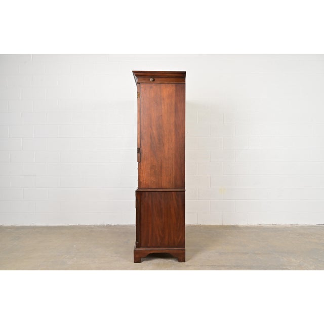 Drexel Heritage Georgian Carved Mahogany Armoire Dresser or Gentleman's Chest For Sale - Image 9 of 11