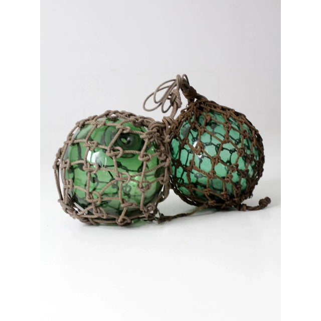 Green Antique Glass Fishing Floats For Sale - Image 8 of 13