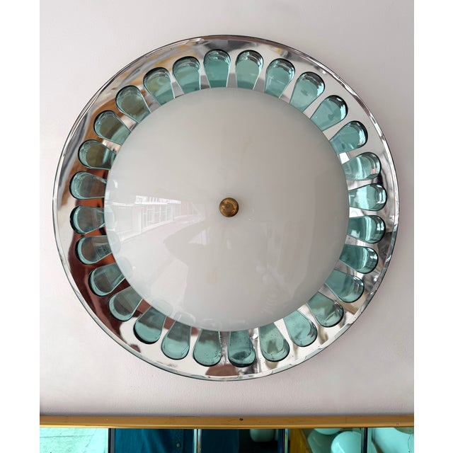 1950s Sconce Mirror and Glass by Fontana Arte. Italy, 1950s For Sale - Image 5 of 14