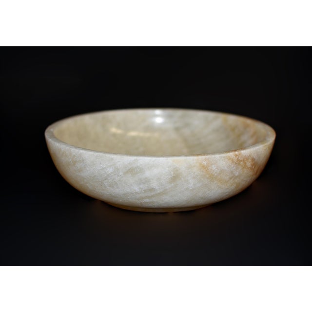 White Large Natural Onyx Bowl For Sale - Image 8 of 12