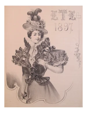 Original 1897 French Fashion Poster, Summer (Eté)